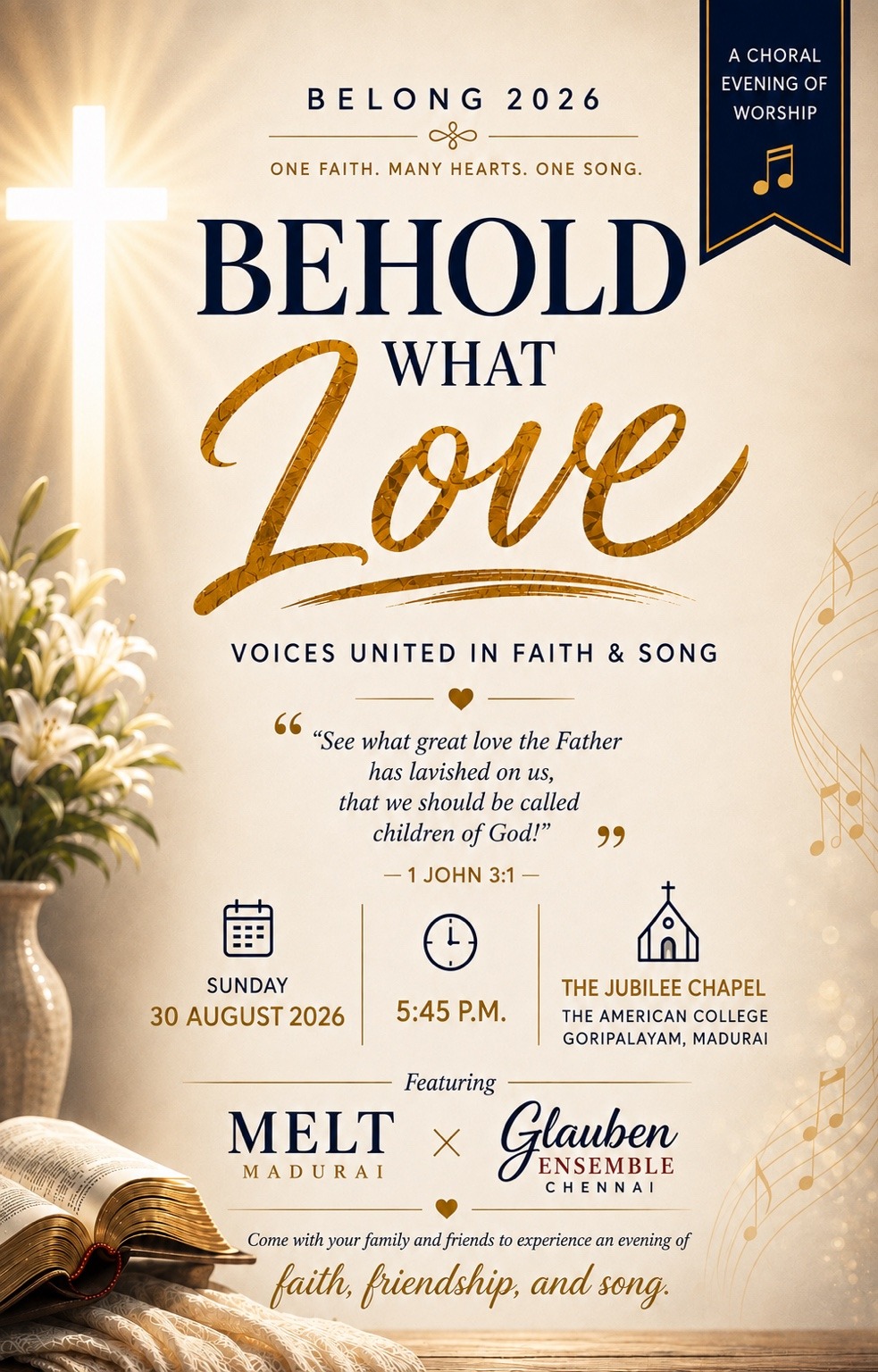 Behold What Love — BELONG 2026 invitation